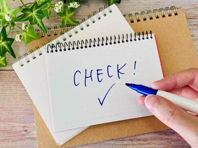 体重が減り始めた直前1週間にやっていたことを確認するチェックメモの写真