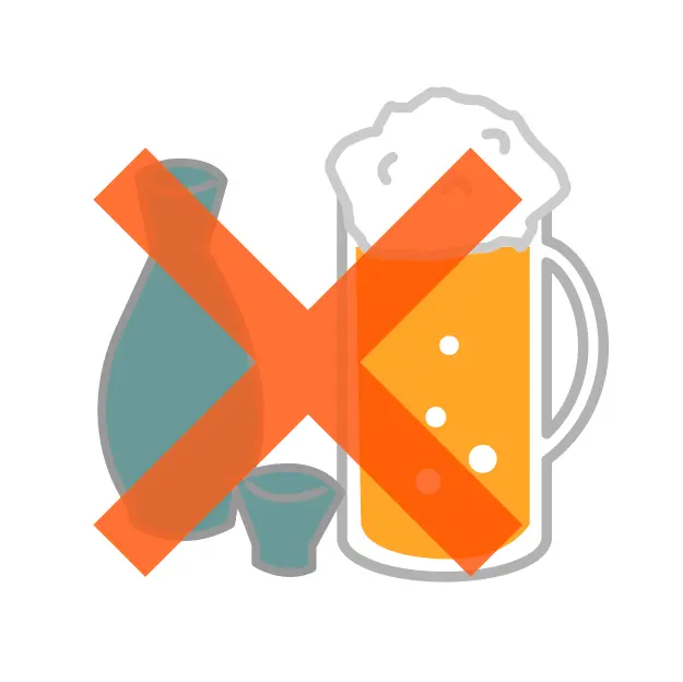 生活習慣を正すために飲酒を控えるイメージ