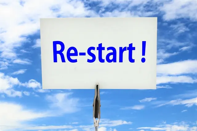 ダイエットをやめたあと、再スタートすることを表したイメージ