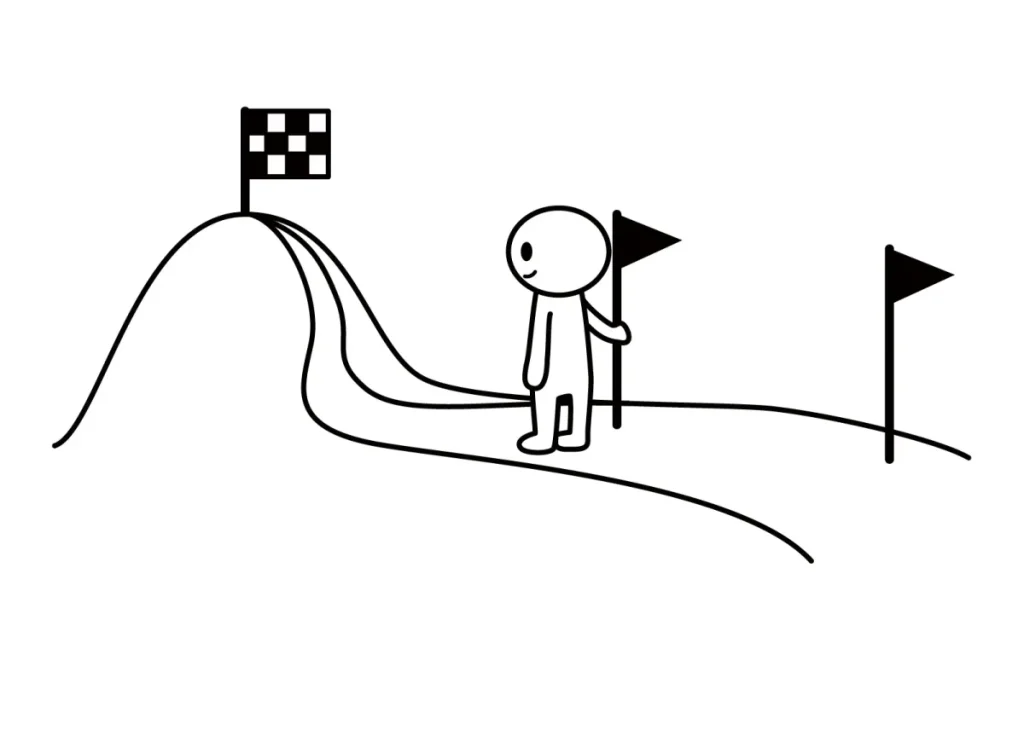 体重減少が一時的に止まるイメージ図